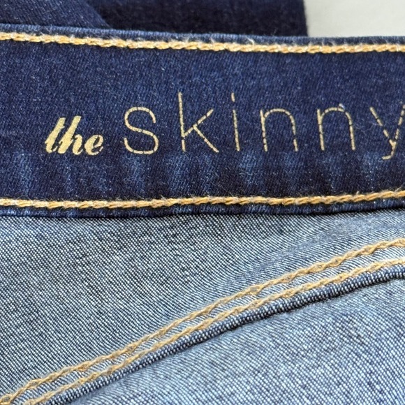 7 For All Mankind The Skinny Jeans Dark Wash Denim Women's Size 32 - Picture 11 of 13